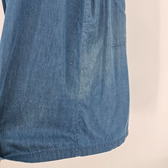 Go Softly Chambray Ladybug Embroidered Patio Dress 2X Snap Front Boho Relaxed - Picture 6 of 11
